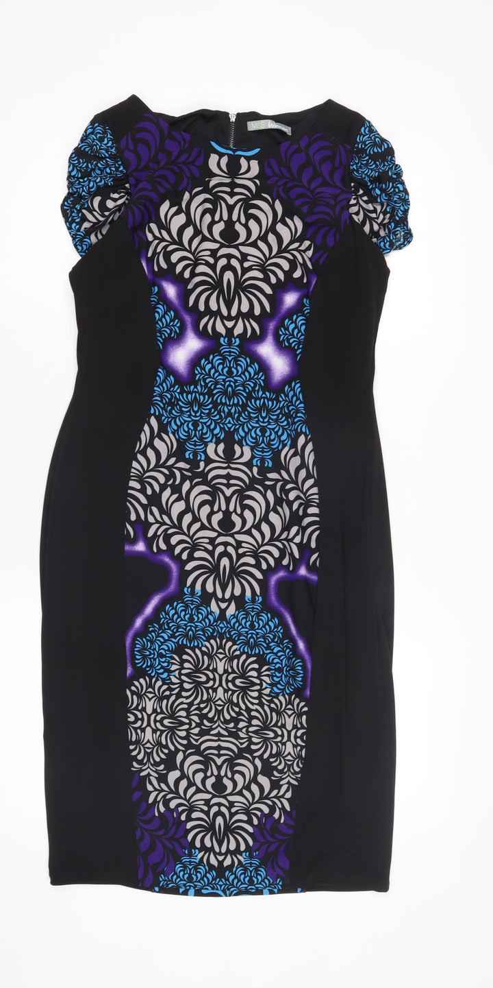 Marks and Spencer Women's Black Bodycon Dress, Size 12