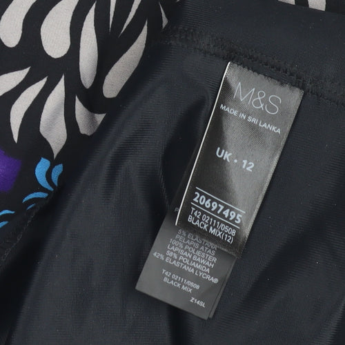 Marks and Spencer Women's Black Bodycon Dress, Size 12