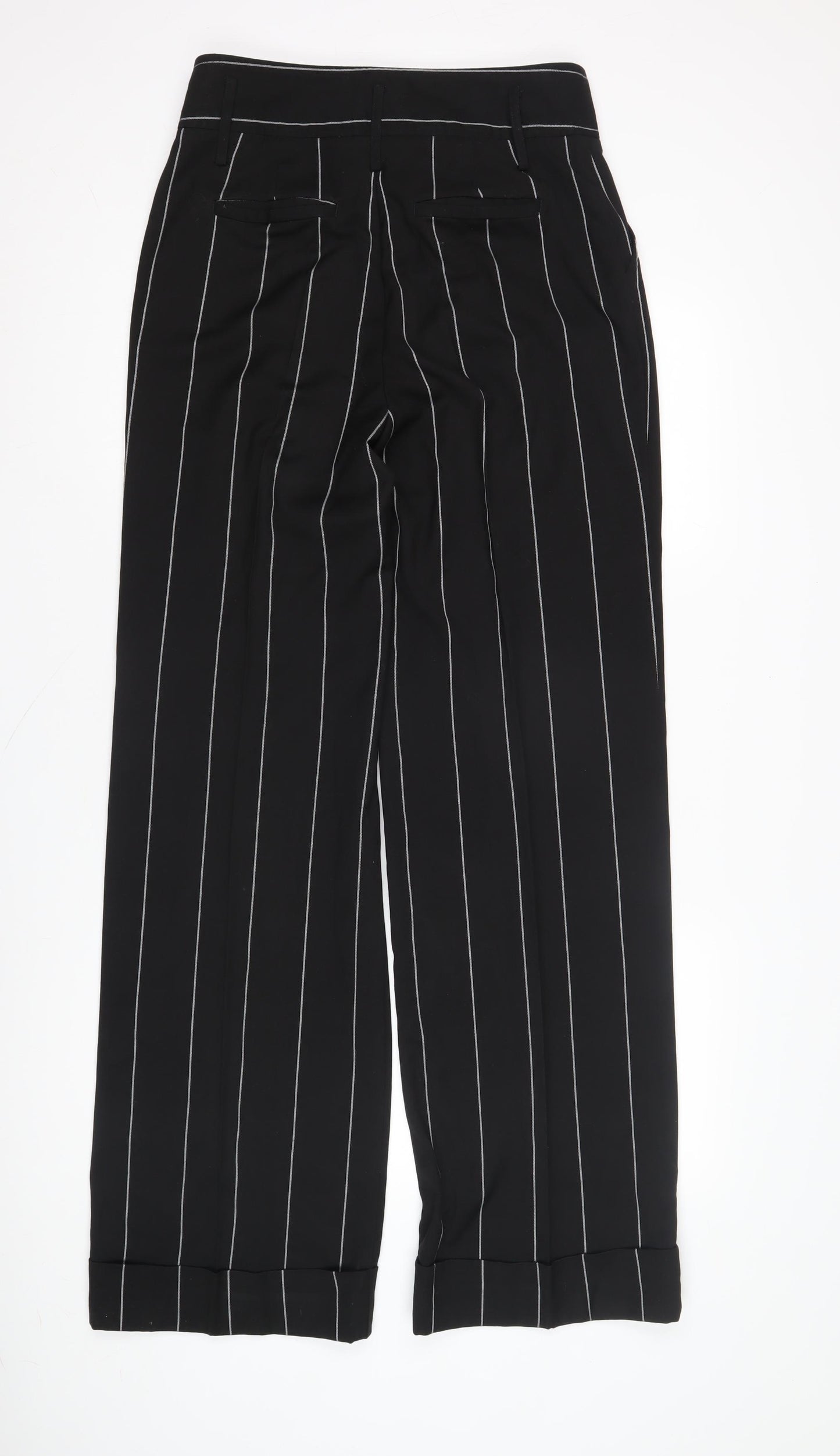 Marks and Spencer Women's Black Striped Trousers