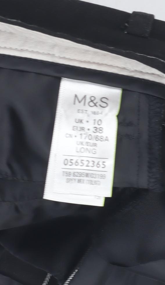 Marks and Spencer Women's Black Striped Trousers