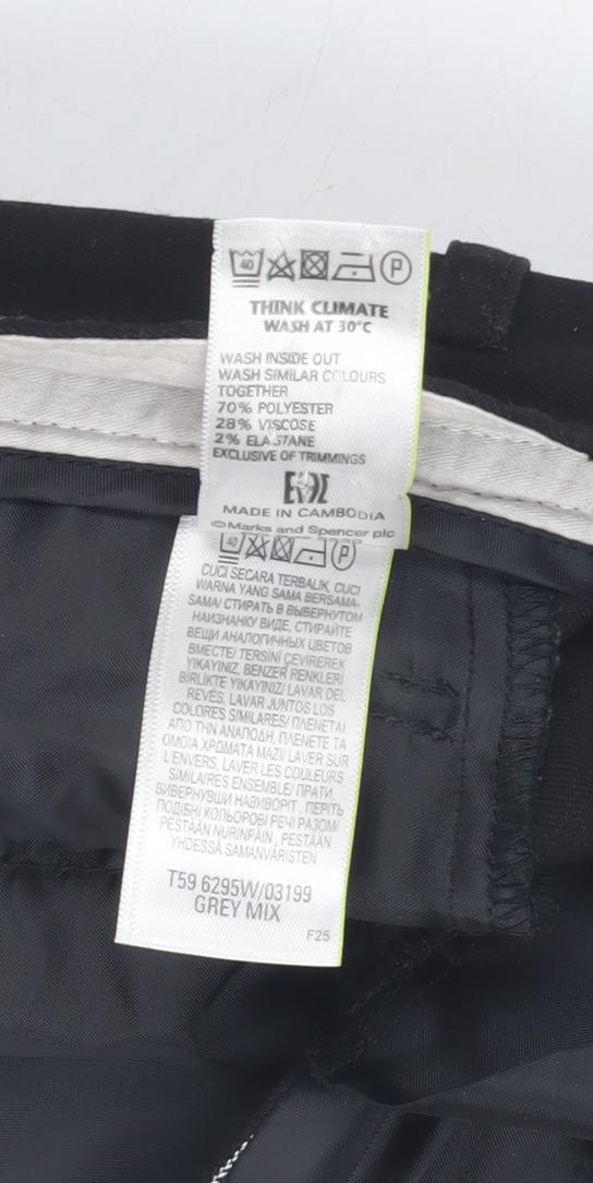Marks and Spencer Women's Black Striped Trousers