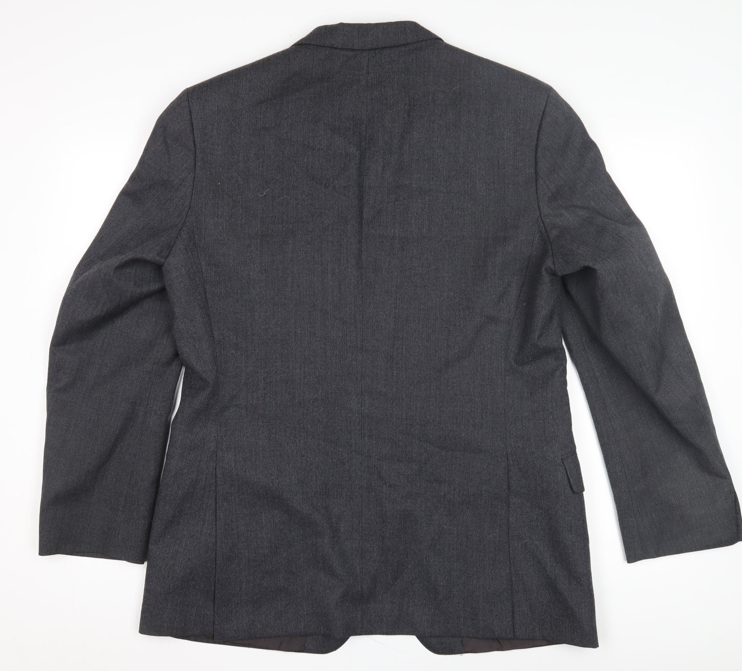 St Michael Men's Grey Wool Blazer, Size M, Classic Style