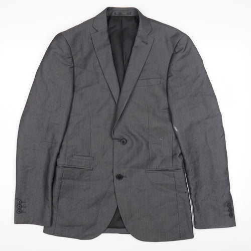 Next Men's Grey Suit Jacket 36R Regular Fit