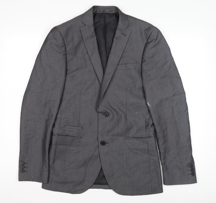 Next Men's Grey Suit Jacket 36R Regular Fit