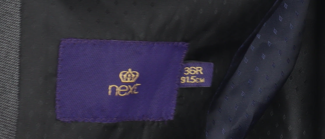 Next Men's Grey Suit Jacket 36R Regular Fit