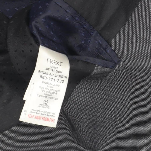 Next Men's Grey Suit Jacket 36R Regular Fit