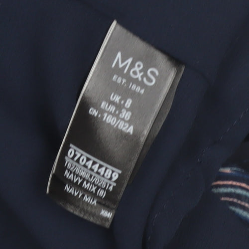 Marks and Spencer Women's Multicoloured Dress - Size 8