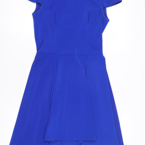 Topshop Women's Blue Fit & Flare Dress Size 6