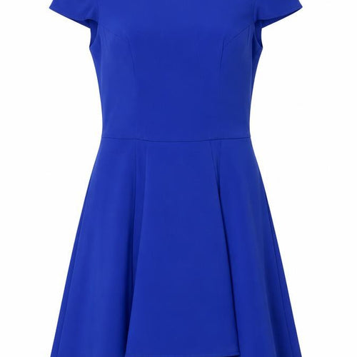 Topshop Women's Blue Fit & Flare Dress Size 6