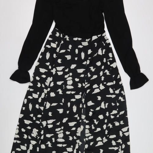 A X Women’s Black Animal Print Dress Size 12