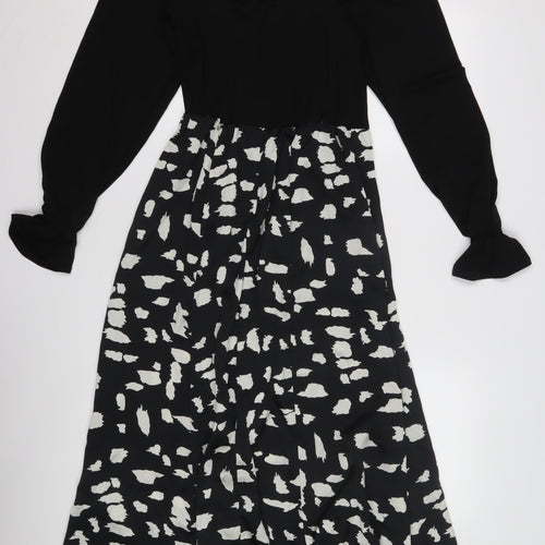 A X Women’s Black Animal Print Dress Size 12