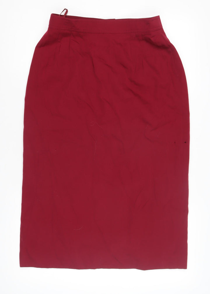 Louis Féraud Women's Red Pencil Skirt Size 16