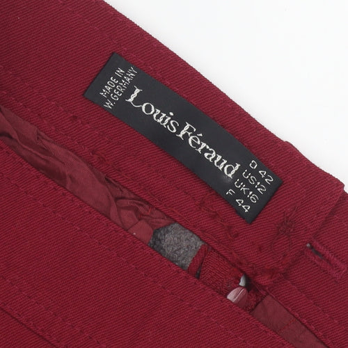 Louis Féraud Women's Red Pencil Skirt Size 16