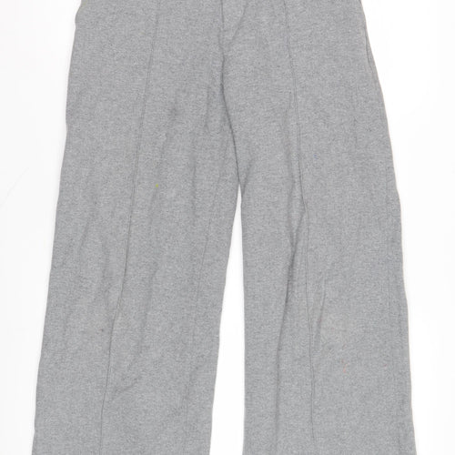 Uniqlo Women's Grey Wide-Leg Trousers S Casual