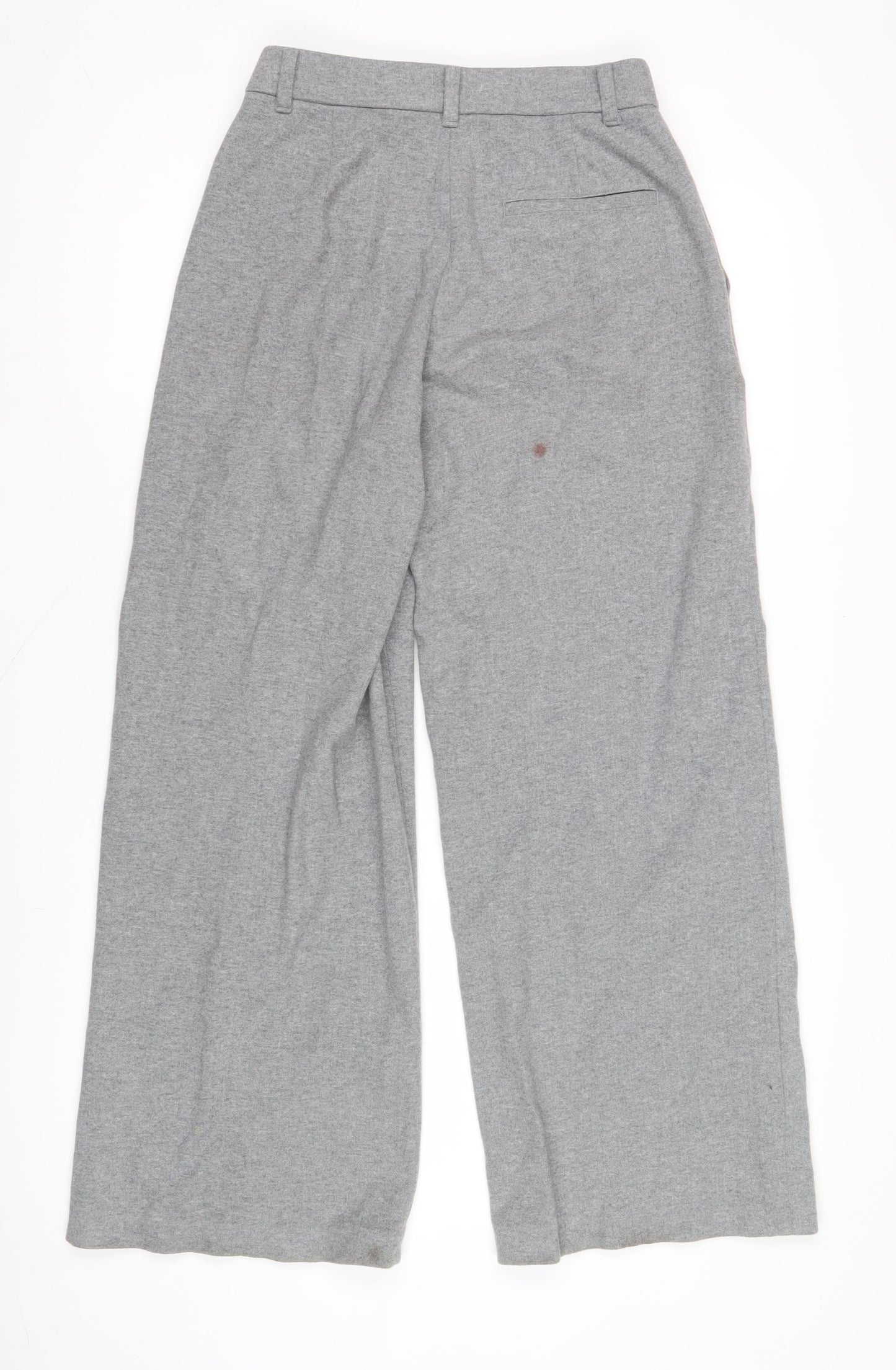 Uniqlo Women's Grey Wide-Leg Trousers S Casual
