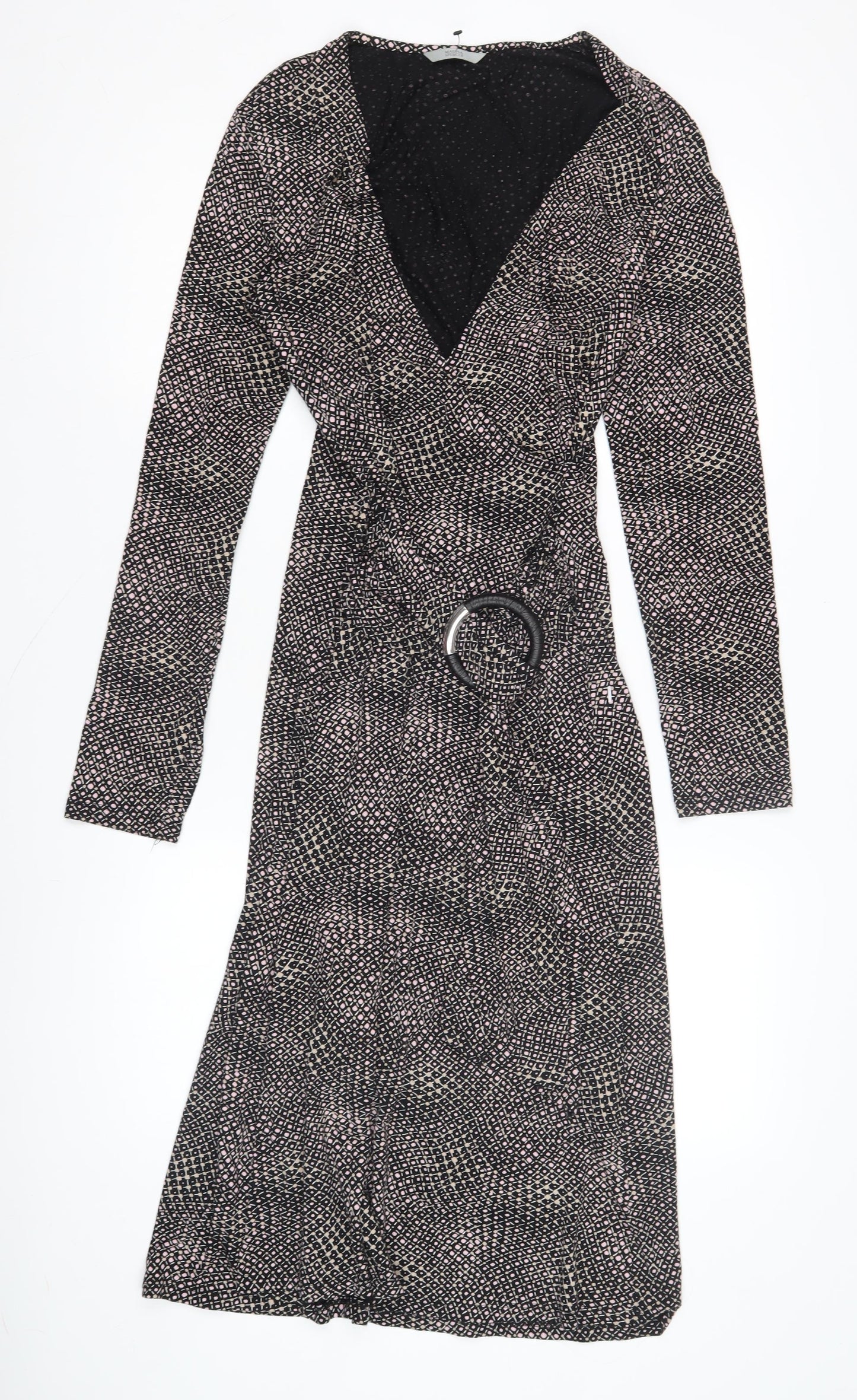 Marks and Spencer Women's Black Wrap Dress Size 10