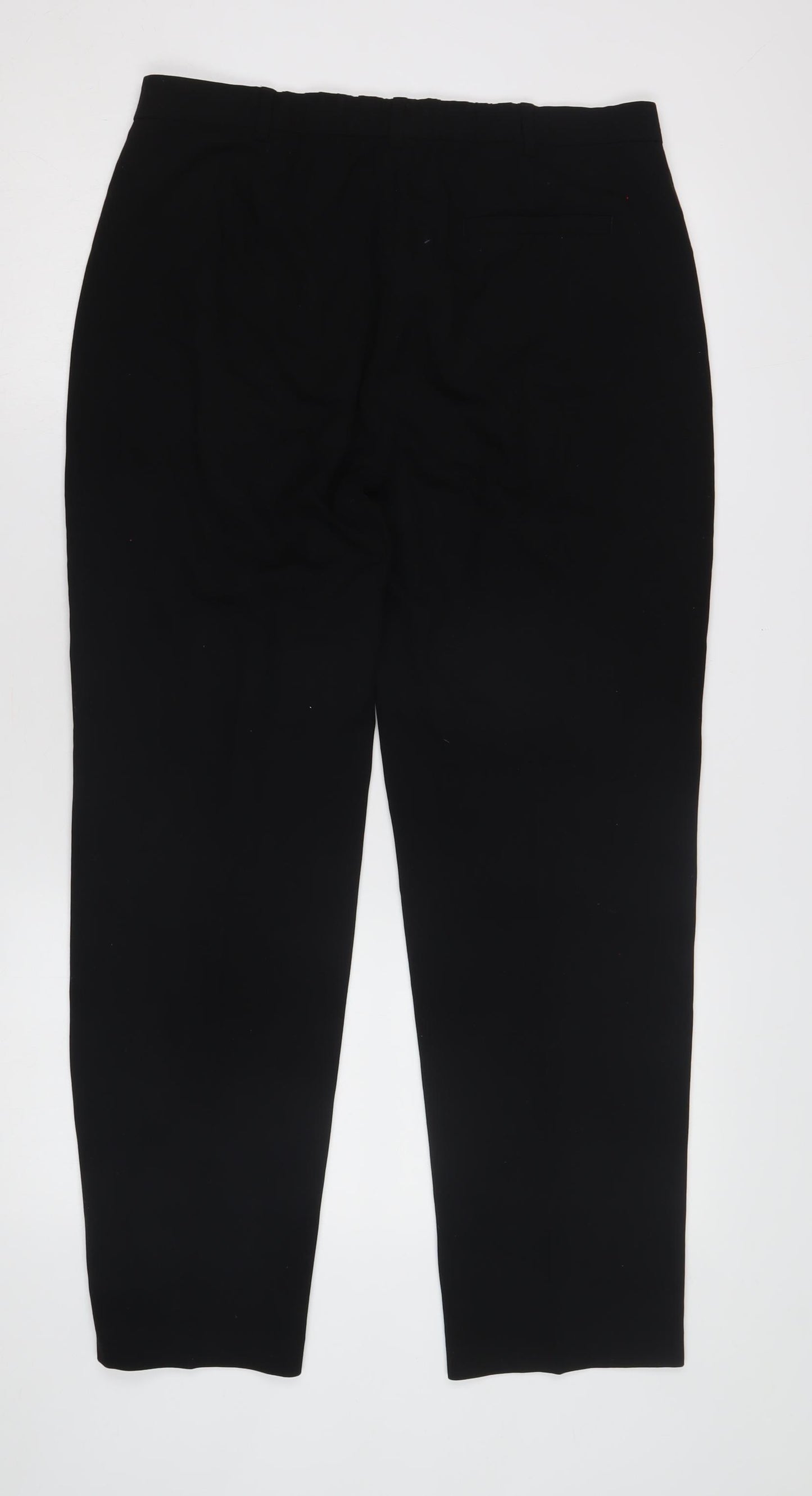 Marks and Spencer Women's Black Straight Trousers Size 14