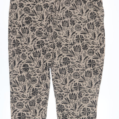 Gudrun Sjödén Women's Beige Floral Trousers XL