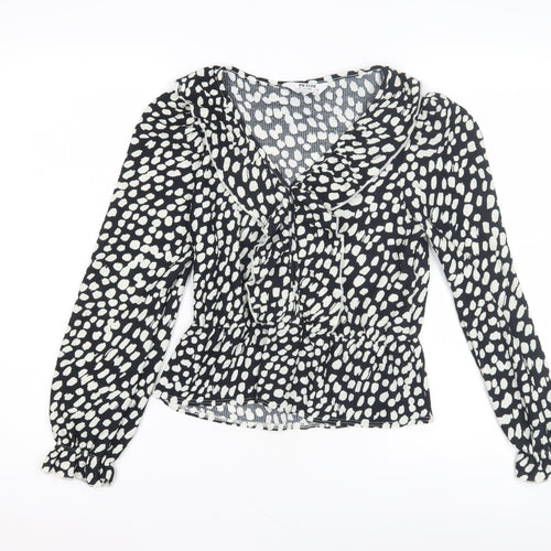 Dorothy Perkins Women's Black Ruffle Blouse Size 8