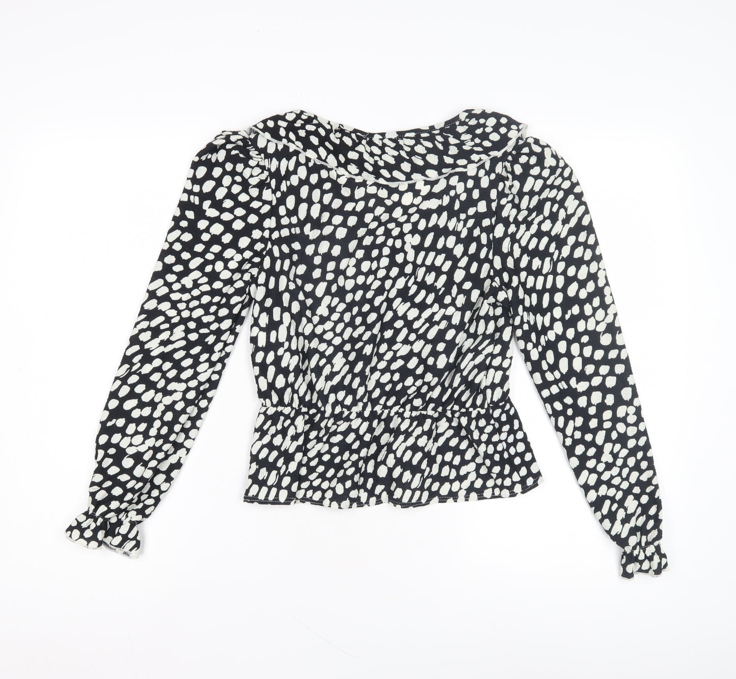 Dorothy Perkins Women's Black Ruffle Blouse Size 8