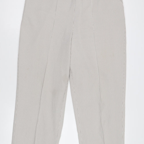 Bm Women's Grey Striped Trousers Size 14