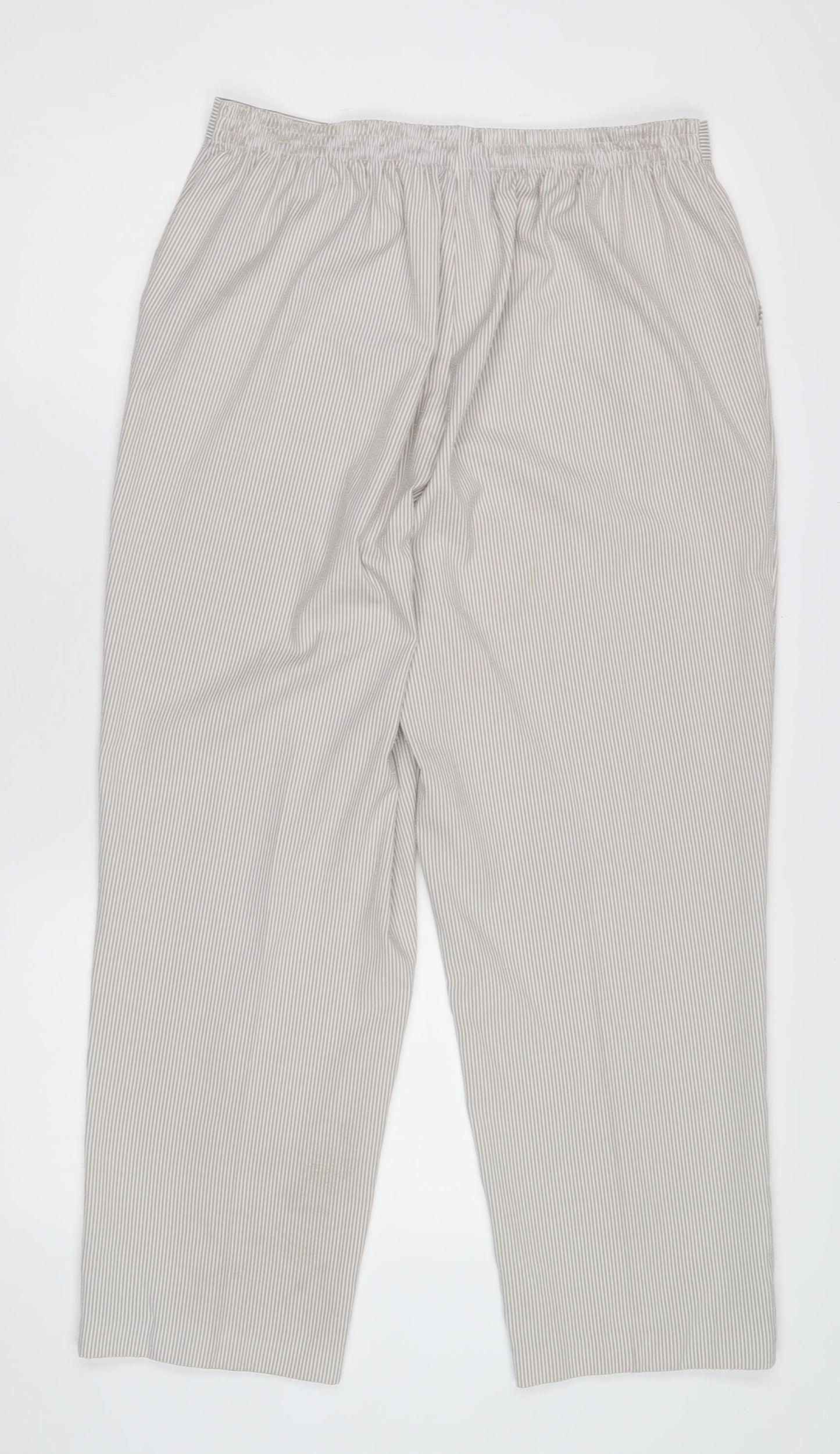 Bm Women's Grey Striped Trousers Size 14