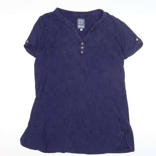 Mantaray Women's Blue Blouse Size 12 with Buttons