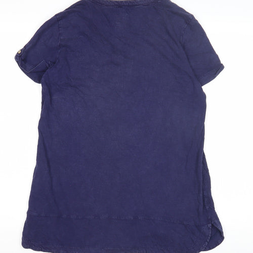 Mantaray Women's Blue Blouse Size 12 with Buttons