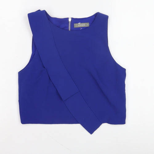 Oasis Women's Blue Sleeveless Blouse UK 10