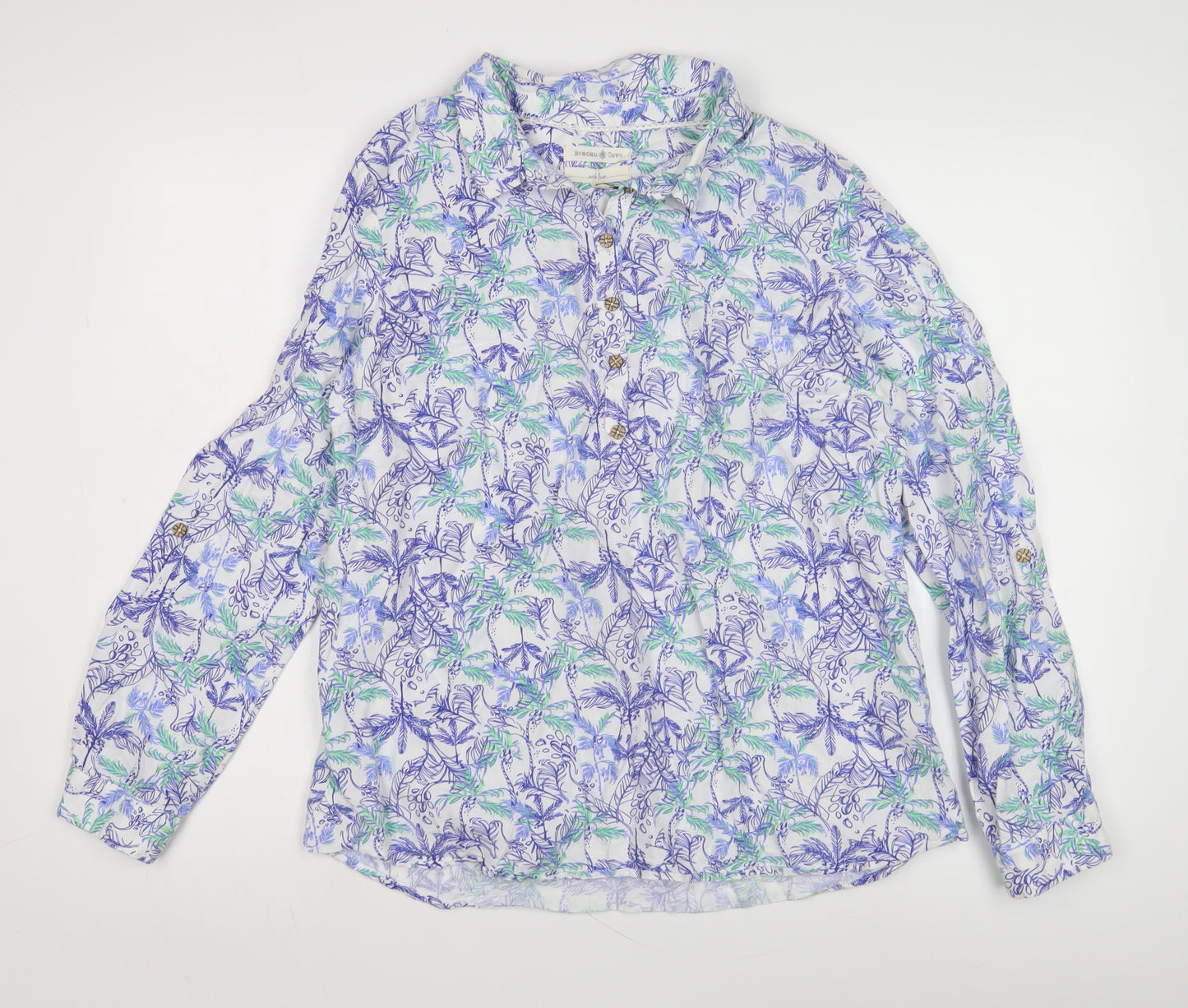 Beacon Cove Women's Multicoloured Floral Blouse, Size L
