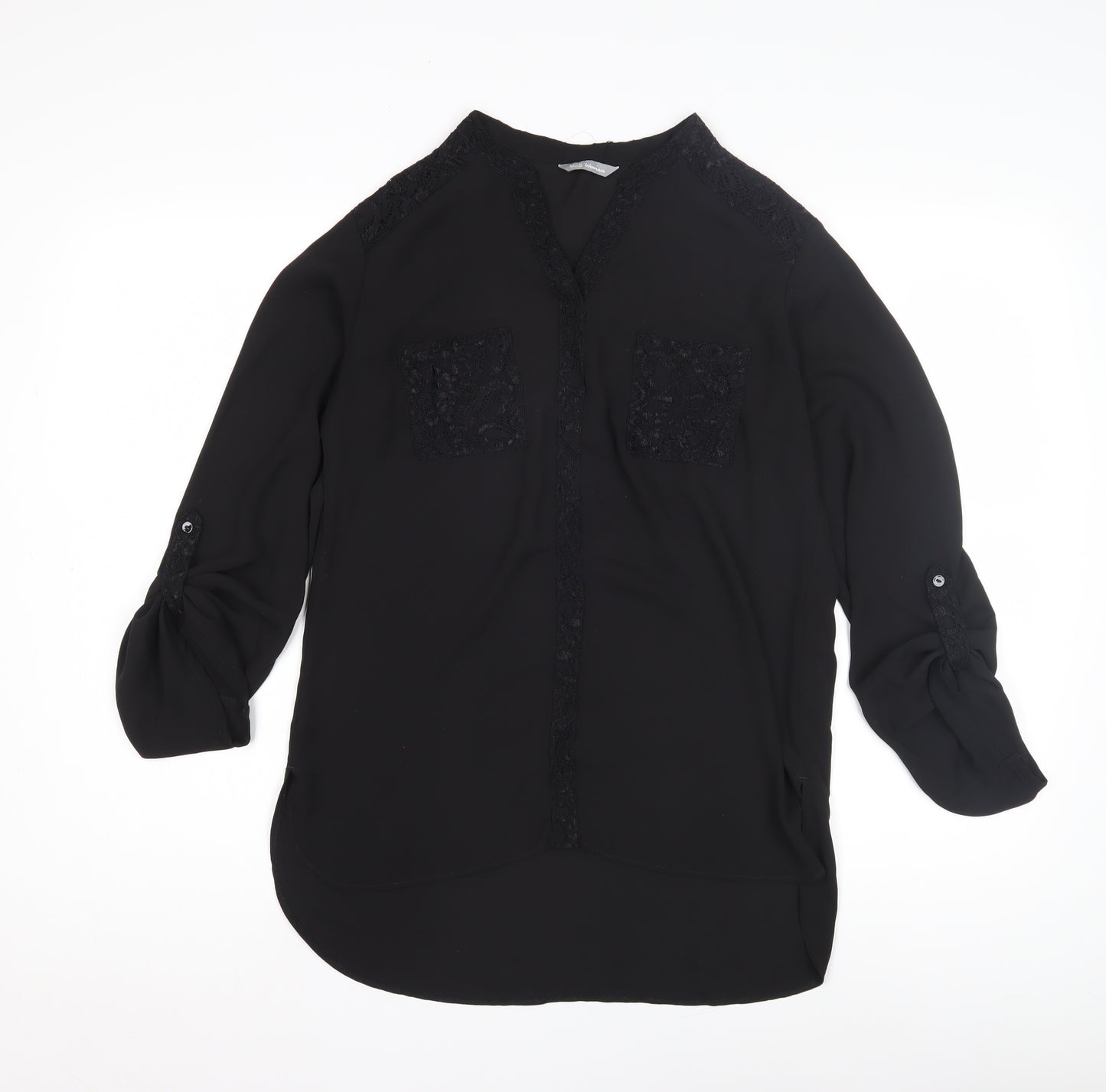 Marks and Spencer Women's Black V-Neck Blouse UK 8