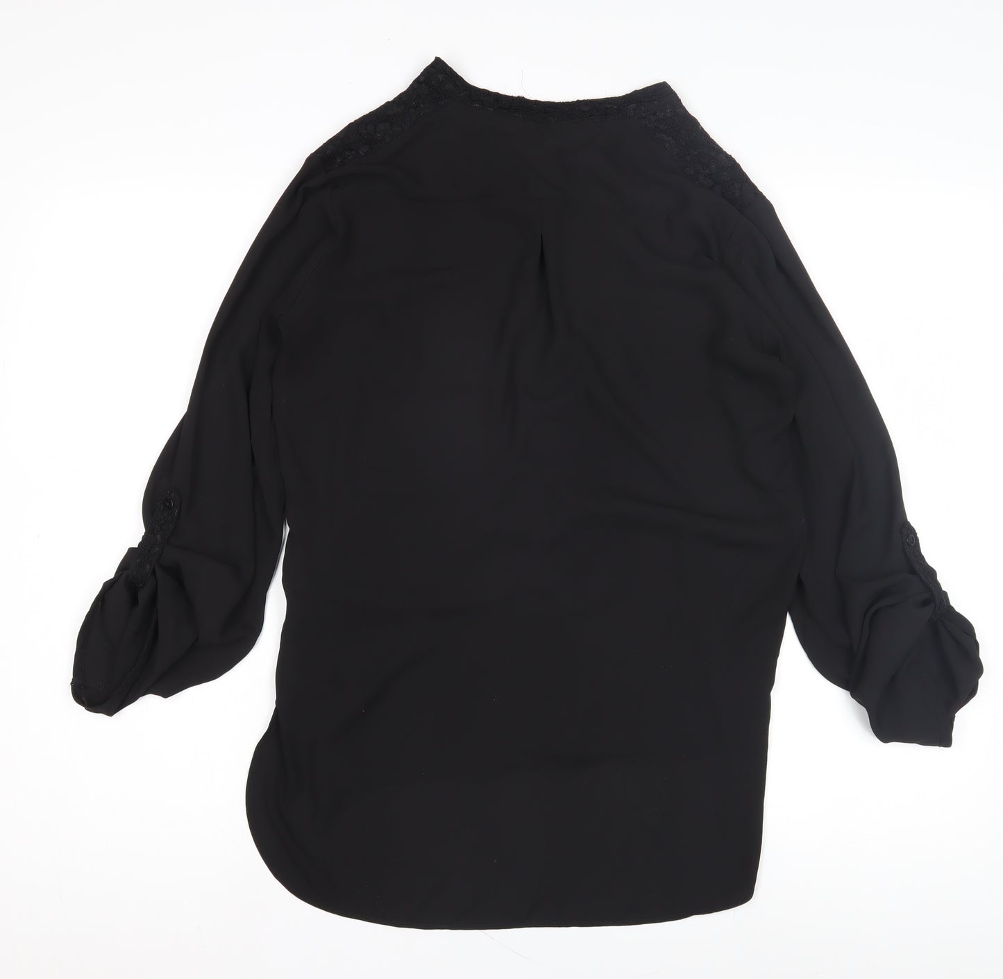 Marks and Spencer Women's Black V-Neck Blouse UK 8