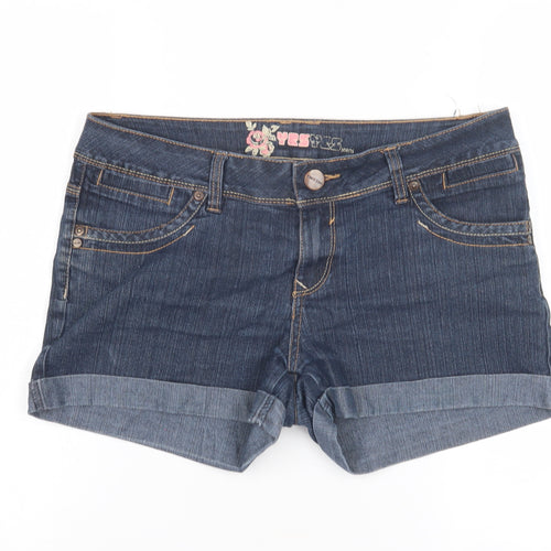 Yes Yes Blue Chino Denim Shorts, Size 12, Regular Fit, Spring/Summer