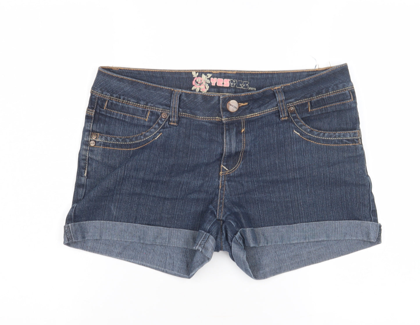 Yes Yes Blue Chino Denim Shorts, Size 12, Regular Fit, Spring/Summer