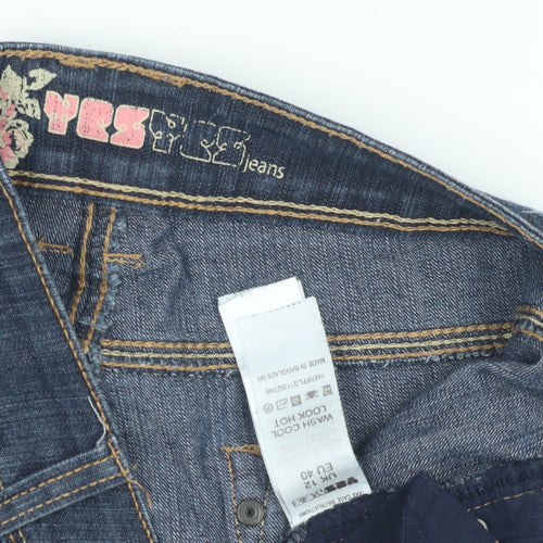 Yes Yes Blue Chino Denim Shorts, Size 12, Regular Fit, Spring/Summer