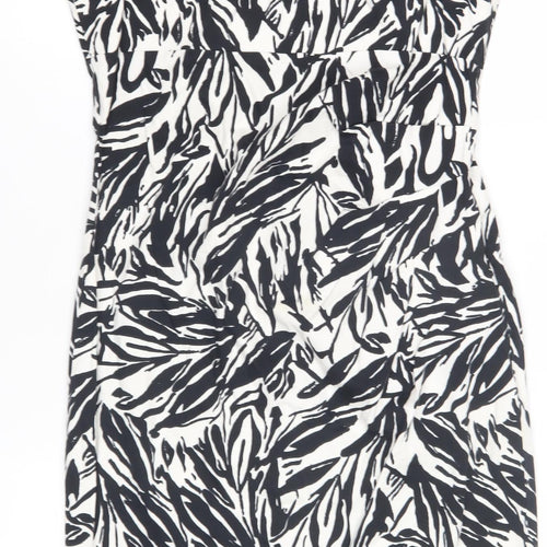 Wallis Women's Black & White Print Dress, Size 12