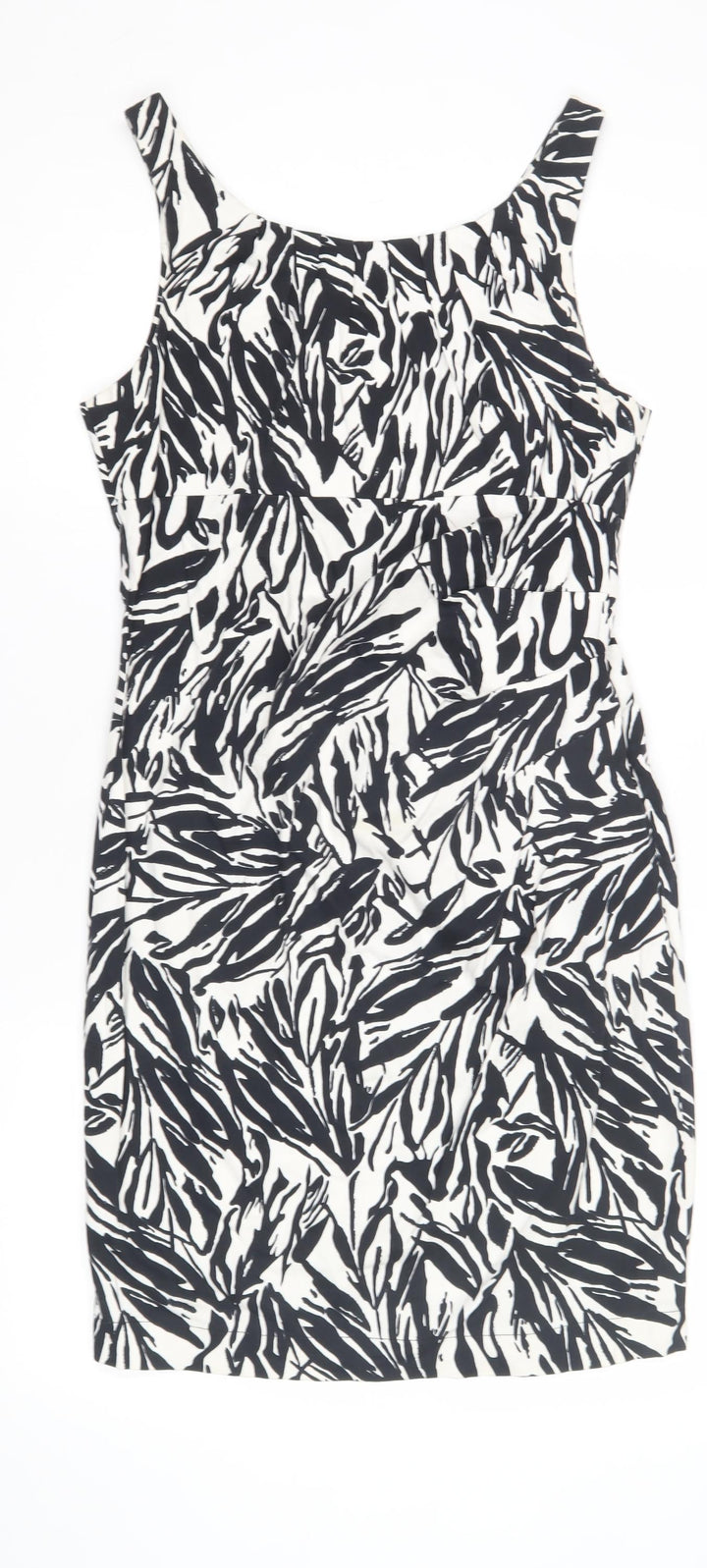 Wallis Women's Black & White Print Dress, Size 12
