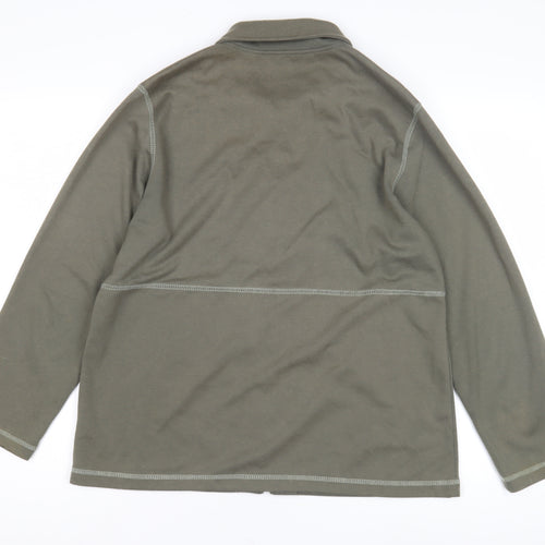 Tigi Women's Green Cardigan, 4XL, Full Zip, Casual