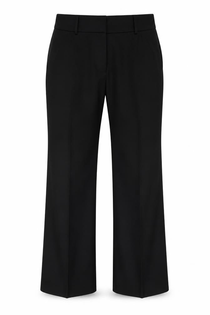 Front view of Ann Taylor Women's Black Petite Trousers