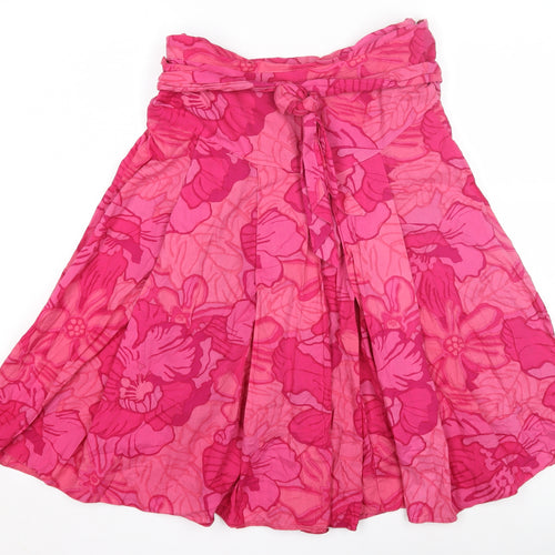 Marks and Spencer Floral Skirt, UK 12, Pink, Women's