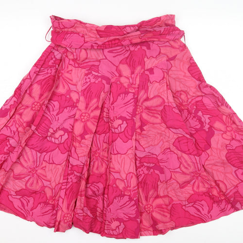 Marks and Spencer Floral Skirt, UK 12, Pink, Women's