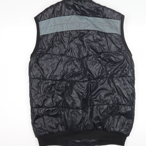 HUGI Men's Black 4XL Puffer Waistcoat Full Zip