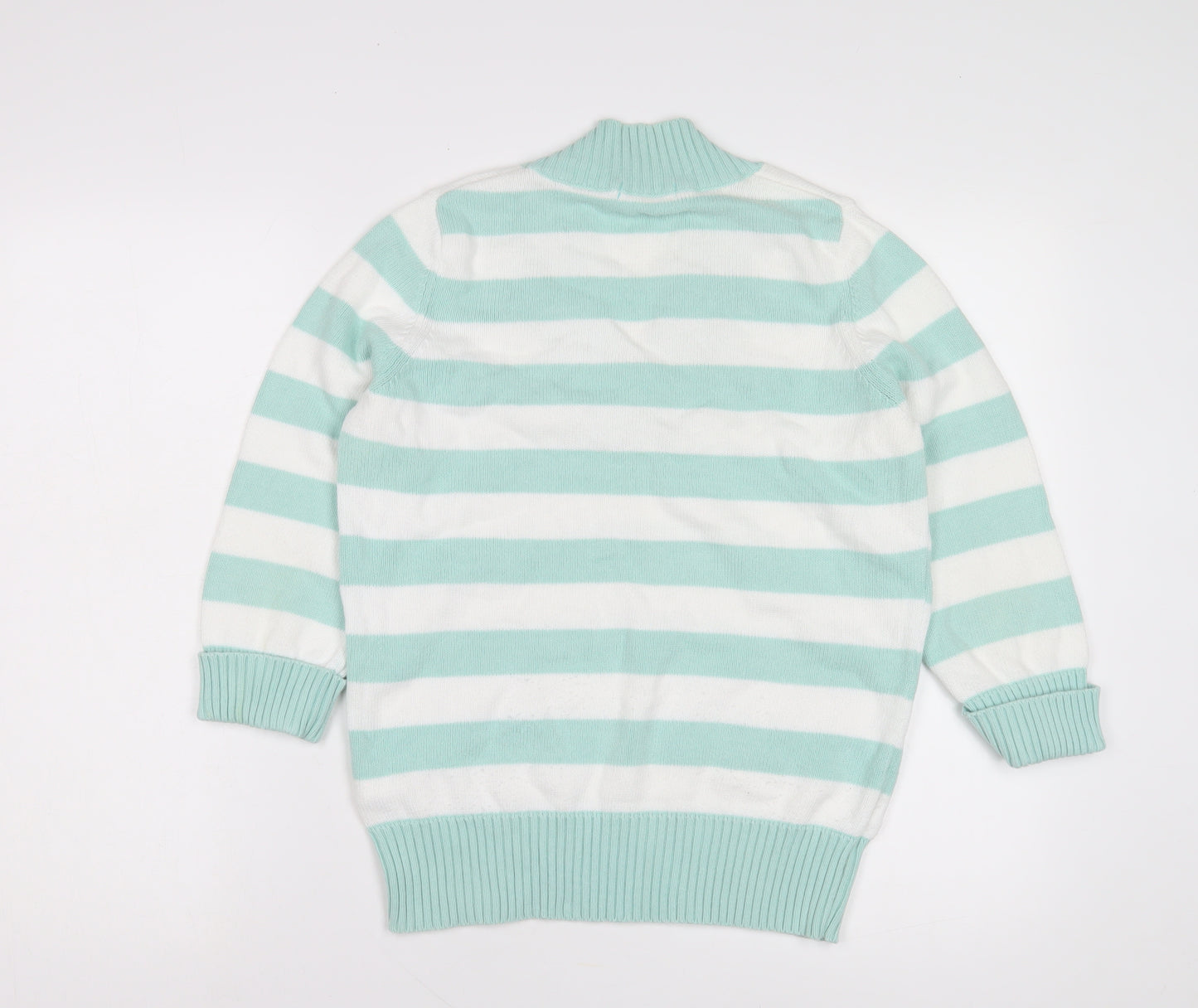 Marks & Spencer Women's Striped V-Neck Jumper, Size 14