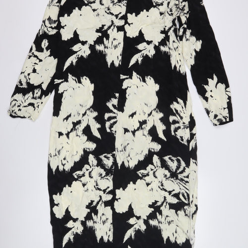 Marks and Spencer Women’s Floral Black Size 14 Shift Dress