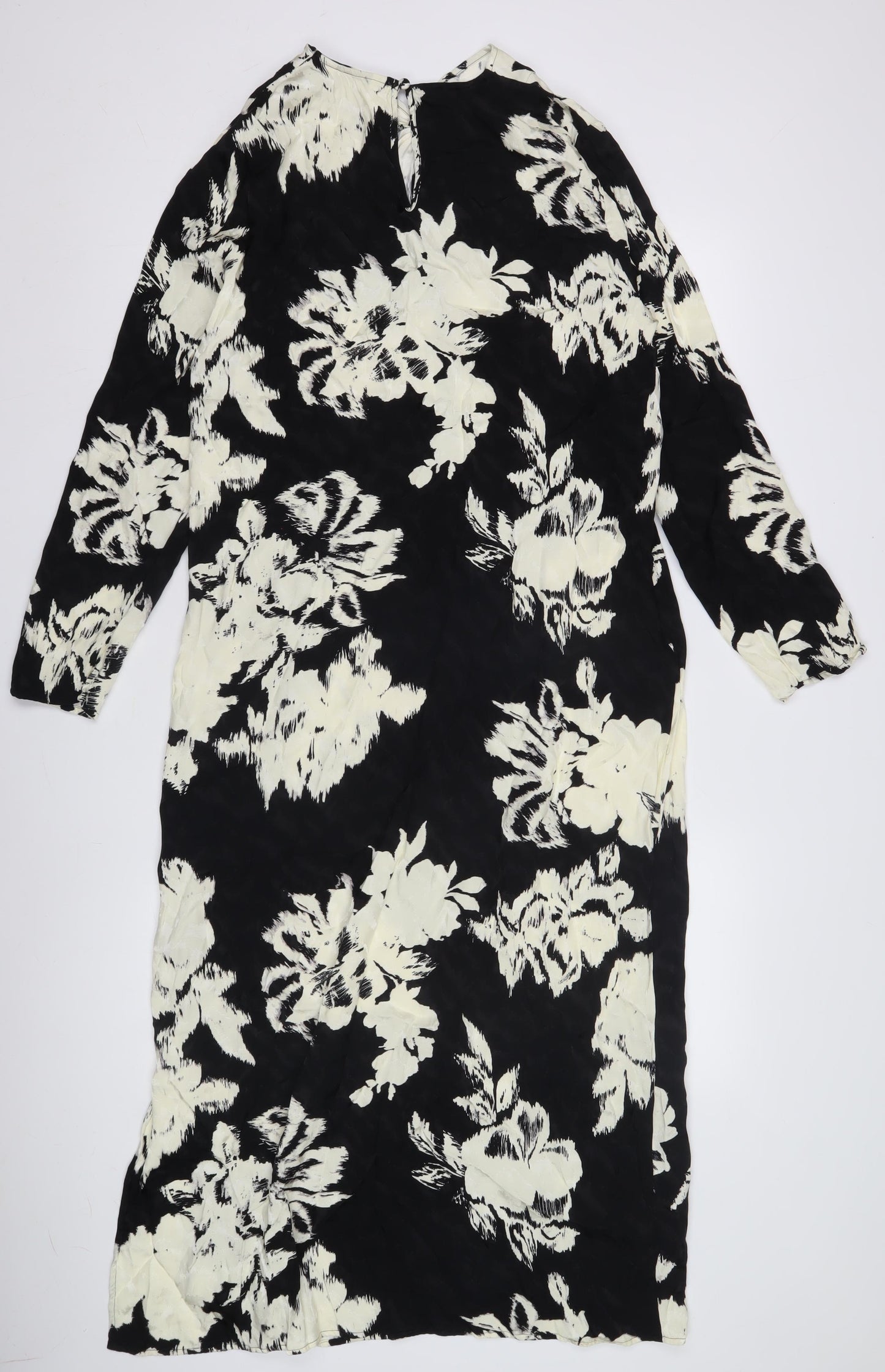 Marks and Spencer Women’s Floral Black Size 14 Shift Dress