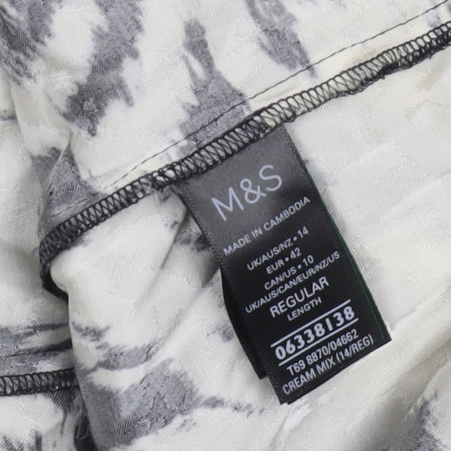 Marks and Spencer Women’s Floral Black Size 14 Shift Dress