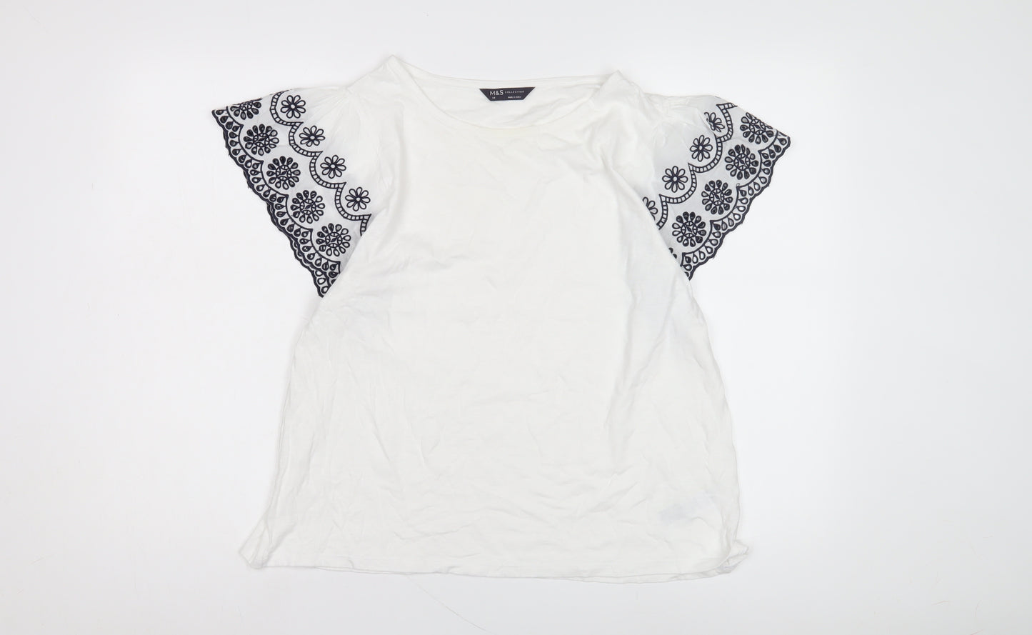 Marks and Spencer Women's White T-Shirt Size 14