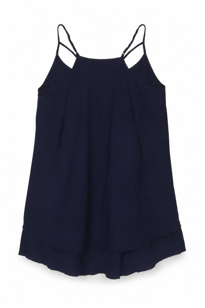Front view of Warehouse Women's Blue Camisole Tank Top, size 10