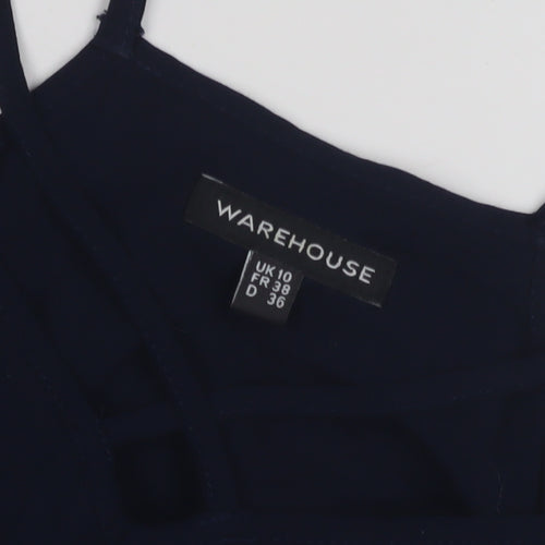 Warehouse Women's Blue Camisole Tank Top Size 10