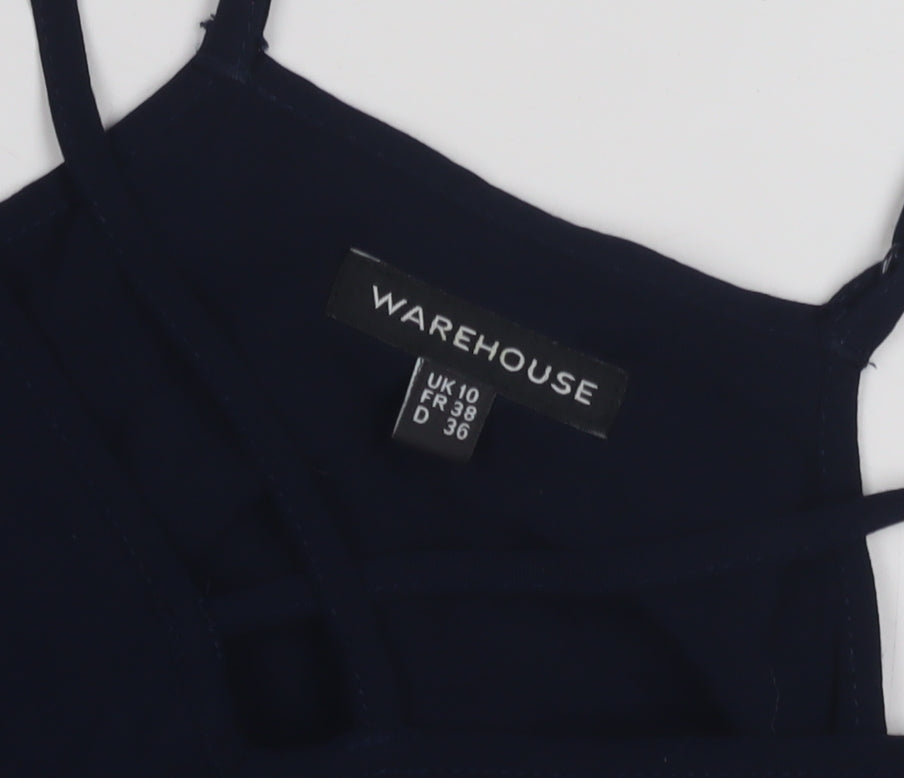 Warehouse Women's Blue Camisole Tank Top Size 10